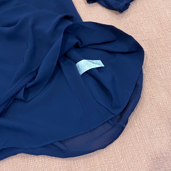 Naked Zebra  v-neck Navy Blue Mini Dress - Picture 5 of 16